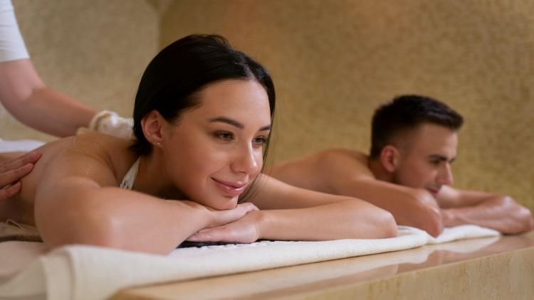 Couple's massage at 3 Sisters SPA in San Pedro, Belize